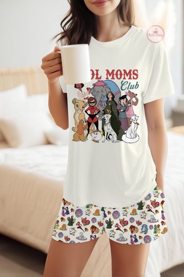 Discover Disney Cool Moms Club Pajama Set, Best Mom Ever Design, Disney Mama Print, Funny Family Trip Sleep Set, Matching Family, Gift for Mom