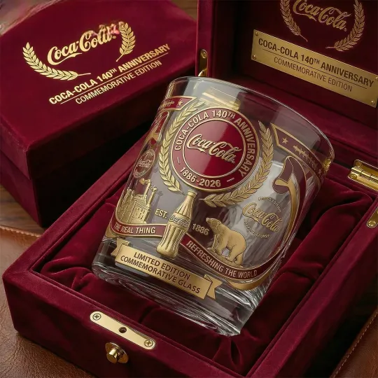 Discover Limited Edition Coca Cola 140th Anniversary Rock Glass 2026 Collectible