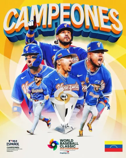 Discover Venezuela 2026 World Baseball Classic Final Championship Poster
