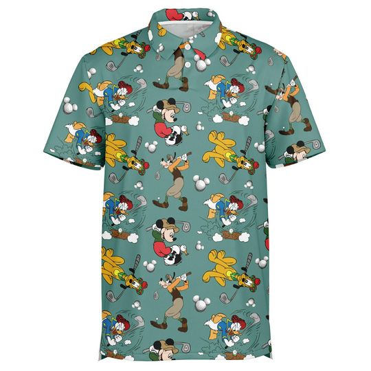 Discover Disney Mickey Mouse Golf And Recreation Club Polo, Dad Golfing Club, Retro Disney Sport Shirt, Disney Golf Club Donald Duck, Golf Gift