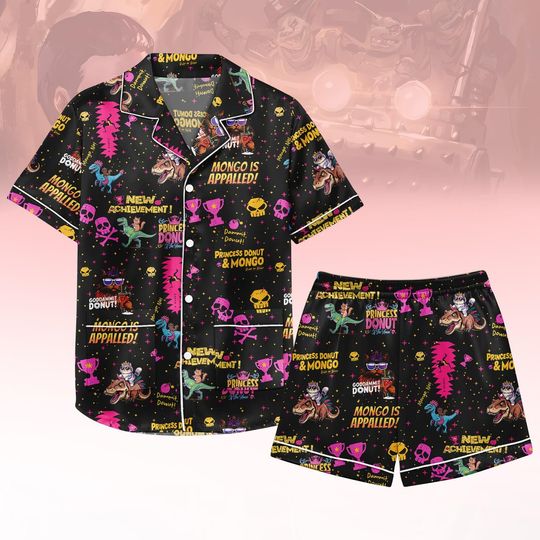 Discover Dungeon Crawler Carl Short Pajamas, Princess Donut And Mongo Short Pajamas Set, Mongo Is Appalled Pajamas For Her