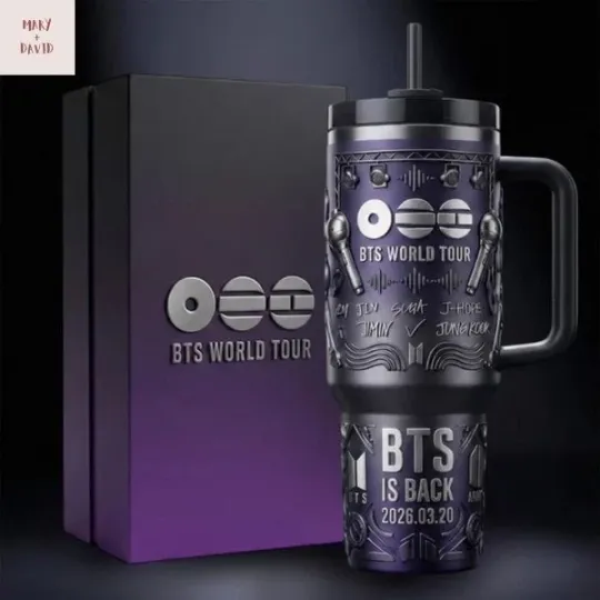 BTS Is Back World Tour 2026 Tumbler 40 oz with Handle