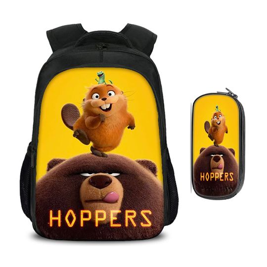 Discover Cartoon Movie Hoppers Double layered Backpack 2Pcs/Set Child School Backpack, Pencil Bags School Bags Mochila Rucksack