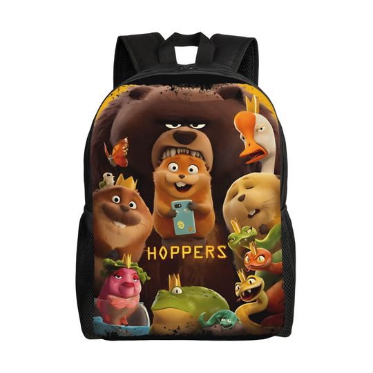 Discover Hoppers Movie  Cartoon  Classical Backpack Lightweight Student Work  Daypack for Men Women Laptop Shoulder Bag