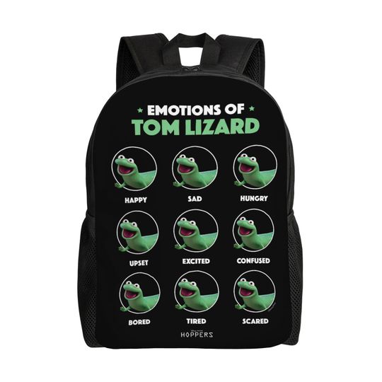 Discover Hoppers Tom Lizard Emotions Grid Backpack  Kawaii Backpacks Men Travel Big High School Bags High Quality Rucksack