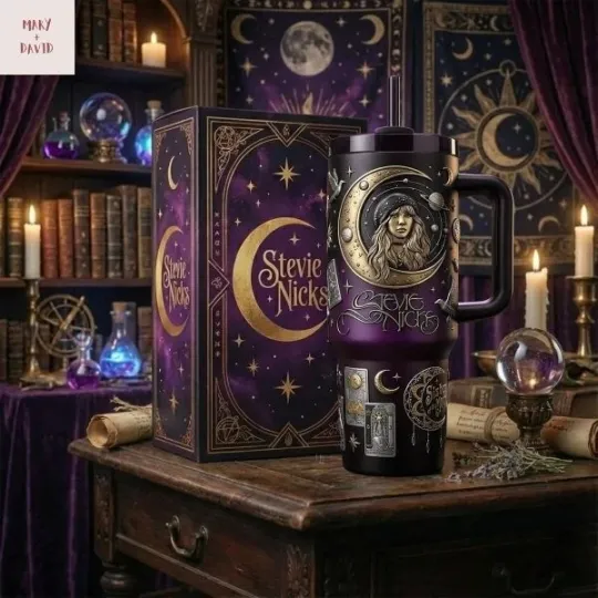 40 oz Tumbler with Handle Stevie Nicks 2026 Black Handle