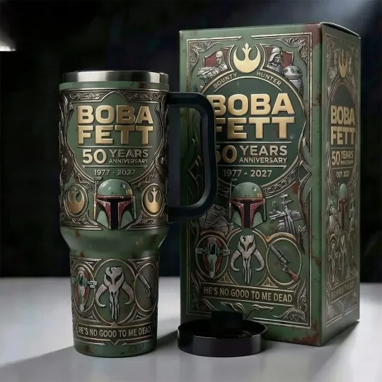 Star Wars Boba Fett 50th Anniversary 40 oz Tumbler with Handle