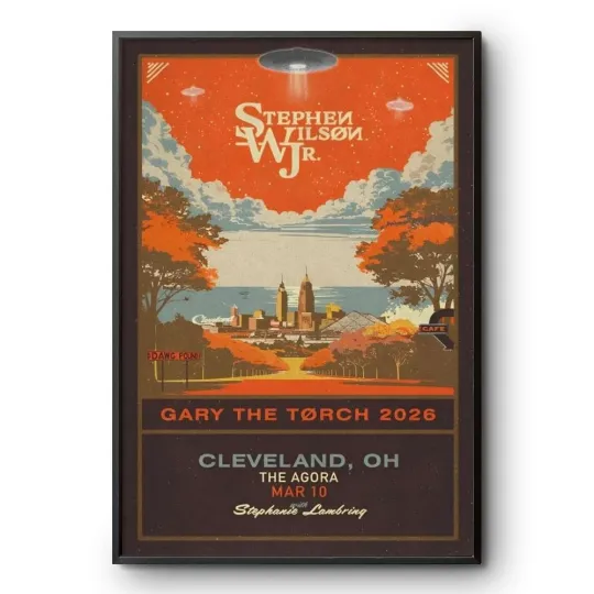 Discover Stephen Wilson Jr Gary The Torch Tour 2026 Cleveland Ohio Concert Poster