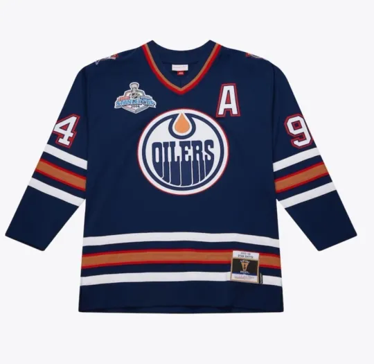 Discover Mitchell & Ness Edmonton Oilers #94 Power Play Hockey Jersey Men’s