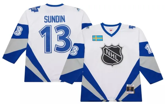 Discover Mitchell & Ness All Star #13 Sundin Power Play Hockey Jersey Men’s