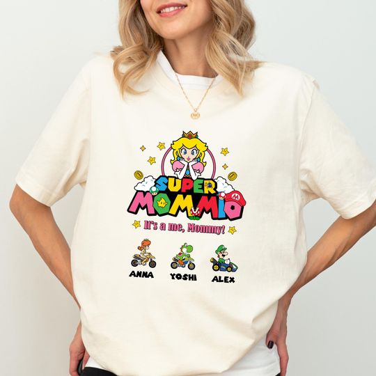 Personalized Super Mommio Tee: Custom Family Matching Shirt