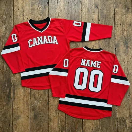 Discover Custom 2026 Canada Hockey Jersey – Red-White Canada Hockey Jersey Stiched