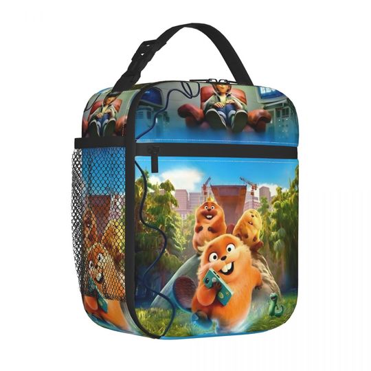Discover Cartoon Hoppers Movie Accessories Insulated Lunch Bags For Outdoor Food Container Portable Cooler Thermal Lunch Boxes