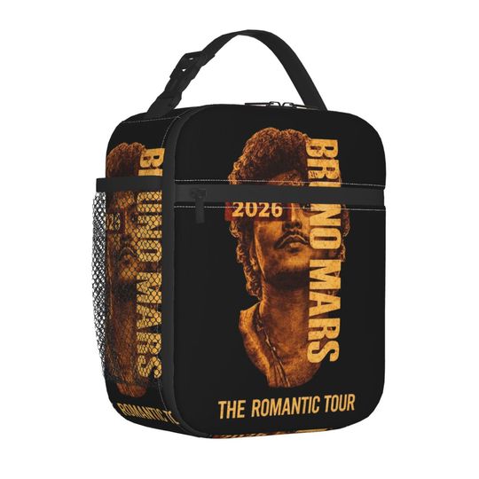 Discover The Romantic Tour Bruno Mars 2026 Insulated Lunch Bag Food Container Bags Portable Cooler Thermal Bento Box For Travel