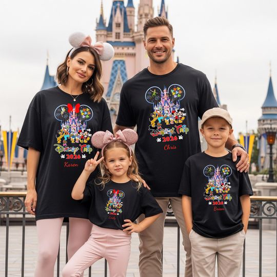Discover Custom Disney Trip 2026 Shirt, Disney Trip shirt, Disney Family Vacation Shirt, Disney Family Matching Shirt, disney world family shirt 2026