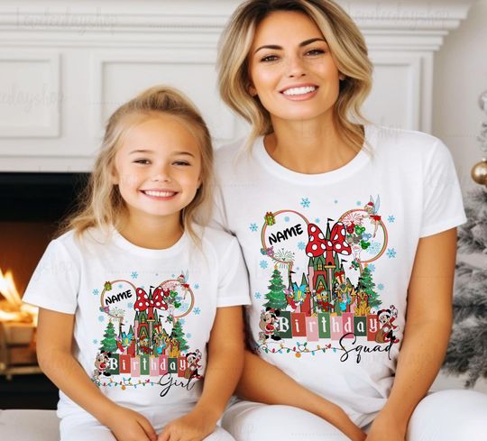 Discover Custom Disney Birthday Girl Shirt, Mickey Minnie Shirt, Disney Christmas Birthday Boy Tees, Disney Family Shirt, Disneyland Birthday r61