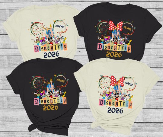 Discover Custom Disney Trip 2026 Shirt, Disney Trip shirt, Disney Family Vacation Shirt, disney Family Matching Shirt, Disney world family shirt 2026