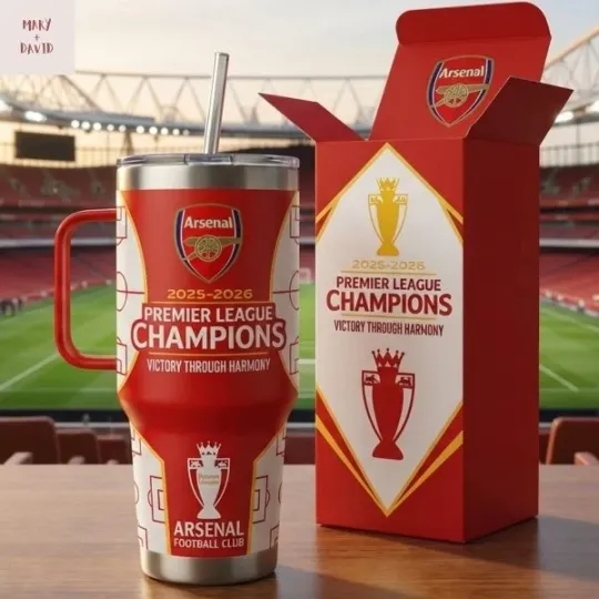 Discover 2025-2026 Premiier League Champions Insulated Handled Tumbler (No box)