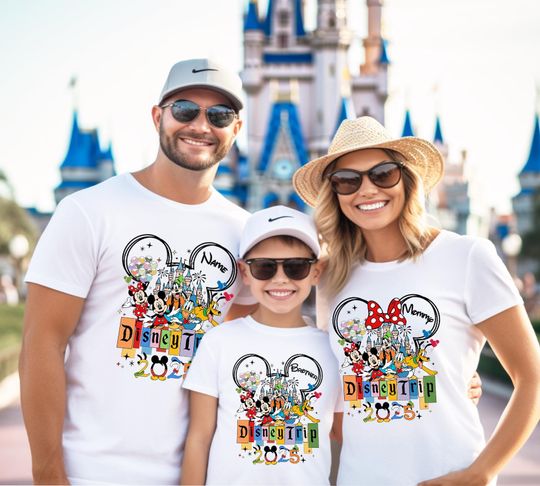 Discover Custom Disneyworld Family Trip Shirt, Disney Family Vacation Shirt, Personalized Family Matching Shirt, Disney Custom Minnie & Mickey Shirt