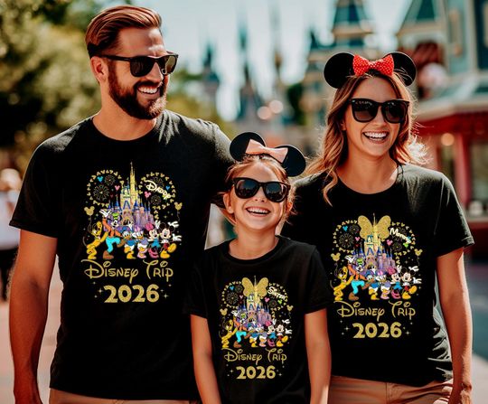 Discover Custom Disney Trip 2026 Shirt, Disney Trip Shirts, Disney Family Vacation Shirt, Disney Family Matching Shirt, DisneyWorld family shirt 2026
