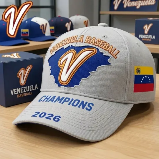 Discover Venezuela Baseball Champs 2026 World Baseball Classic Cap - Print Hat, One Size