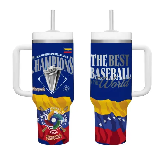Discover Venezuela Team Baseball 2026 World Baseball Classic Champions Tumbler 40oz