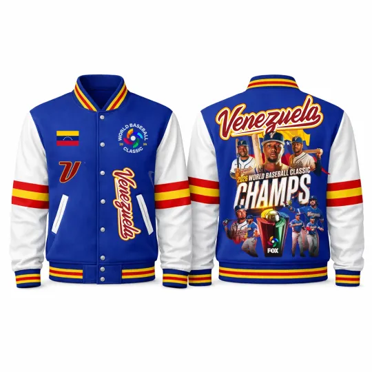 Discover Venezuela Team 2026 World Baseball Classic Champions Baseball Jacket - S to 5XL