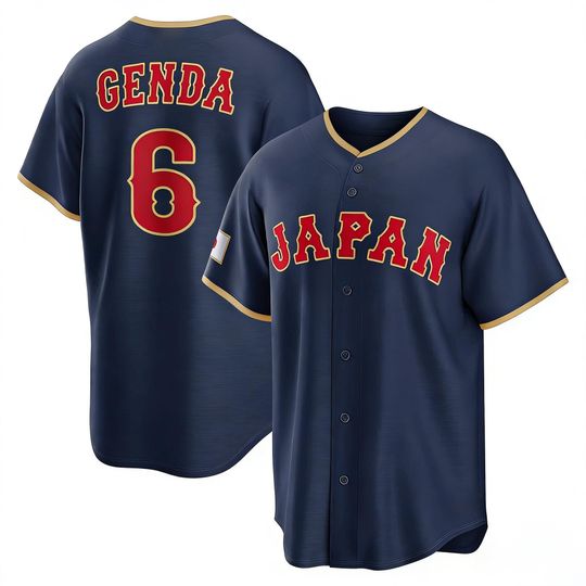 Discover Japan Baseball Sosuke Genda Jersey,Navy 2026 World Baseball Classic Fan Name Number Shirt,Men/Youth Size,Custom Jersey