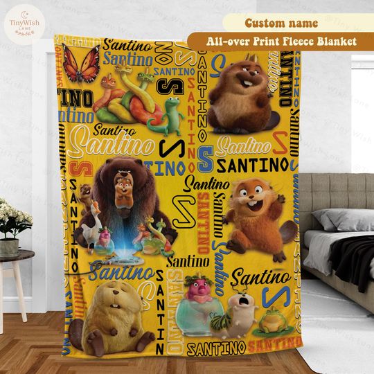 Discover Custom Name Pixar Hoppers Blanket, Marvel Tom Lizard Portrait Blanket, Disney Movie Character Birthday Boy Girl Baby Gifts Disneyland 2026