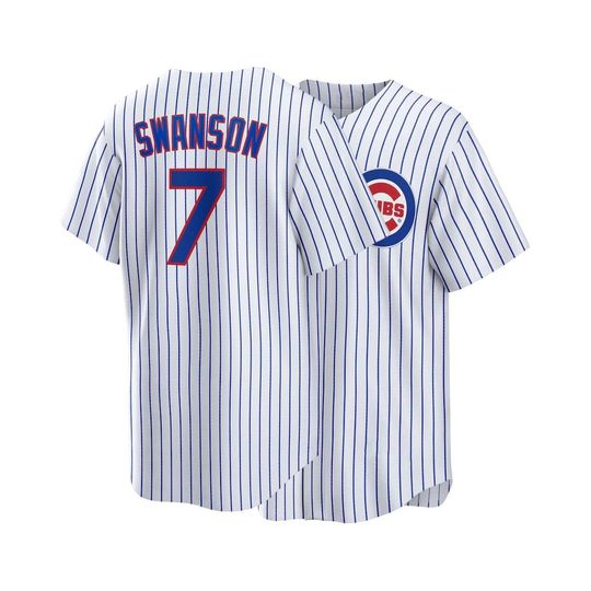 Discover Dansby Swanson Chicago Baseball Jersey,White Home Replica Stitched Shirt Man/Youth size,Custom Jersey