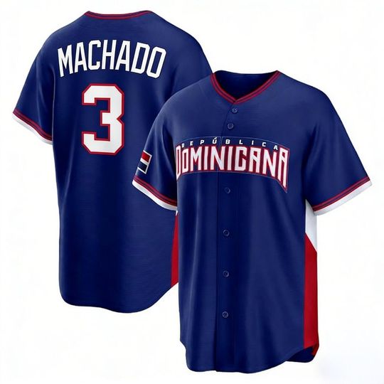 Discover Manny Machado Dominican Republic Jersey,Royal 2026 World Baseball Classic,Limited Stitched Shirt Man/Youth size,Custom Jersey
