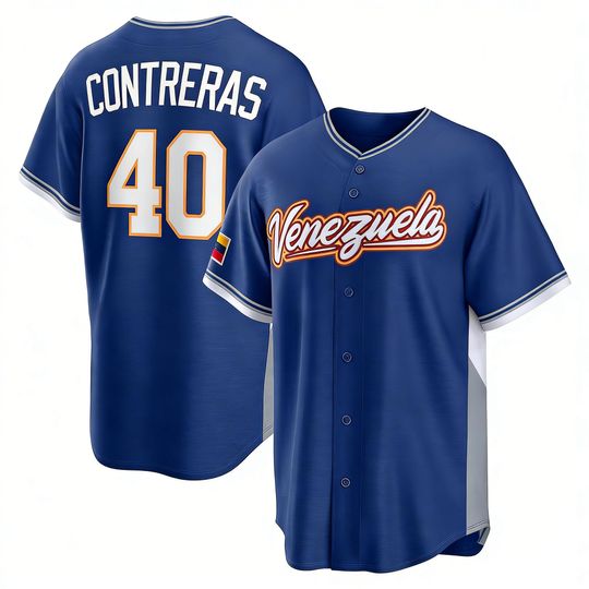 Discover Willson Contreras Venezuela Jersey,Royal 2026 World Baseball Classic,Limited Stitched Shirt Man/Youth size,Custom Jersey