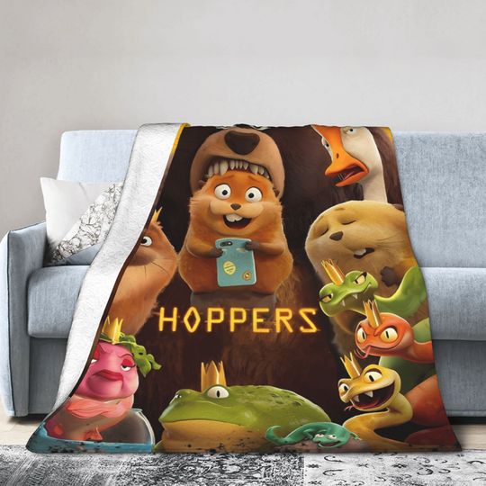 Discover Hoppers Cartoon Movie 2026 Blankets Flannel Textile Decor   Multifunction Super Soft Throw Blankets for Bed Car Rug Piece