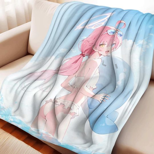 Discover Hoshino（Blue Archive）Anime Soft Flannel Blankets,Throw Blanket Comfortable for Bed Sofa Home Bedroom