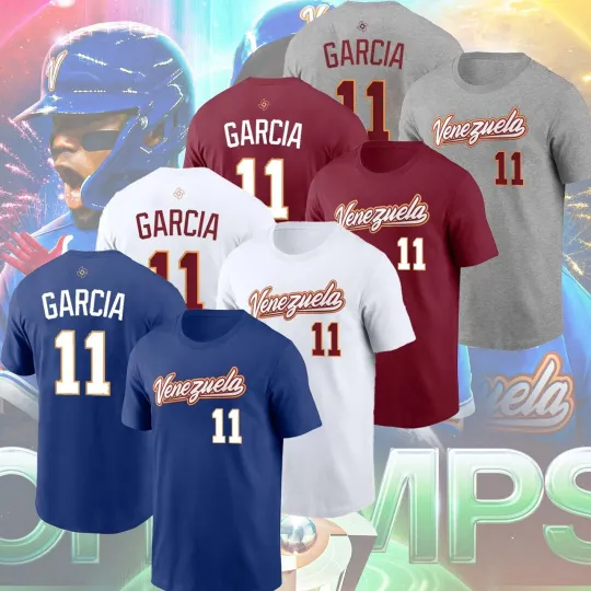 Discover Maikel #11 Garcia Venezuela Baseball Team 2026 Champs Name & Number Gift