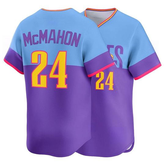 Ryan McMahon Colorado Baseball Jersey,Colorado Purple/Light Blue City Connect,Limited Shirt Man/Youth size,Custom Jersey