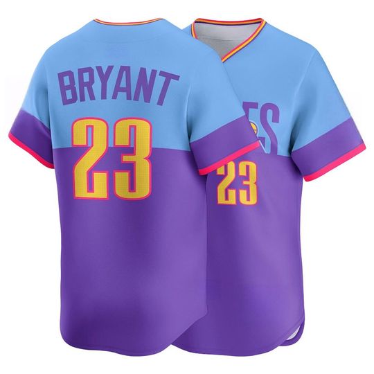 Kris Bryant Colorado Baseball Jersey,Colorado Purple/Light Blue City Connect,Limited Shirt Man/Youth size,Custom Jersey