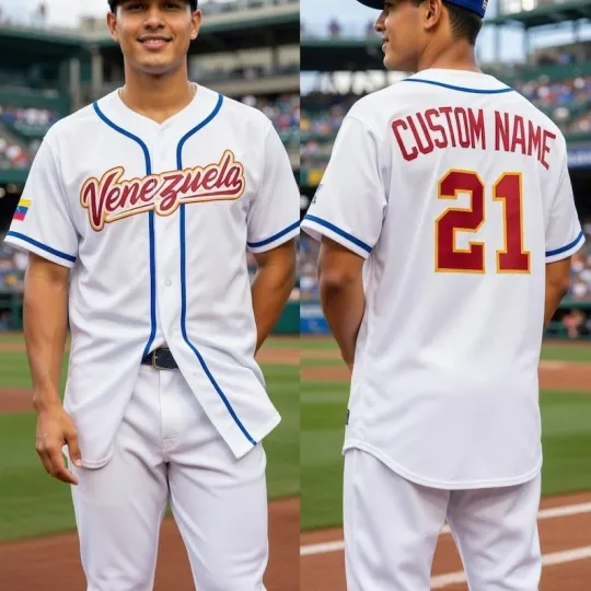 Discover Venezuela Baseball Jersey 2026 Custom Name Number Venezuela Flag Shirt Men Women