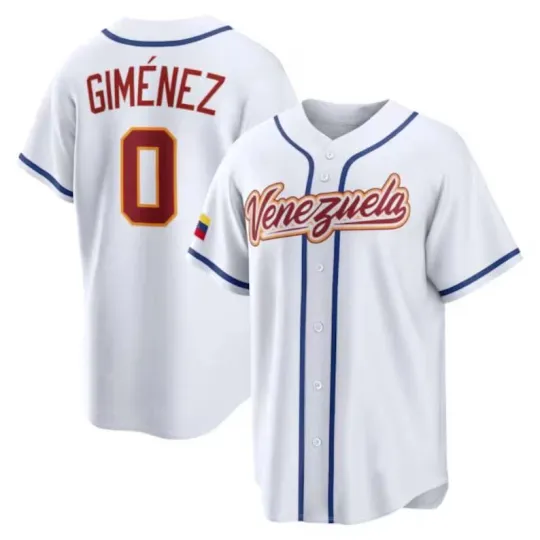 Discover Men's/Youth Andrés Giménez #0 Venezuela World Baseball 2026 Jersey Printed