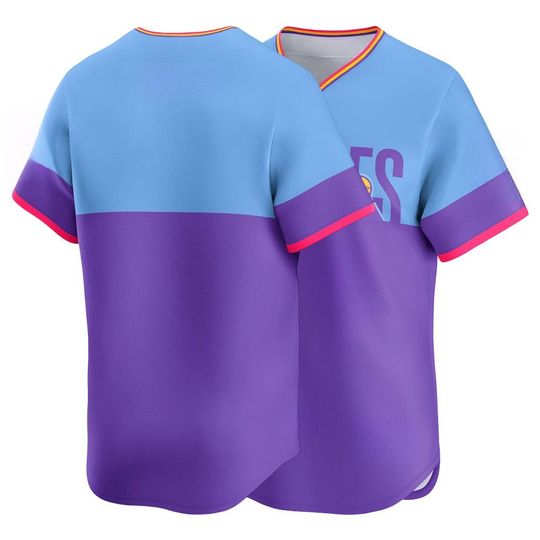 Colorado Baseball Jersey,Colorado Purple/Light Blue City Connect,Limited Shirt Man/Youth size,Custom Jersey