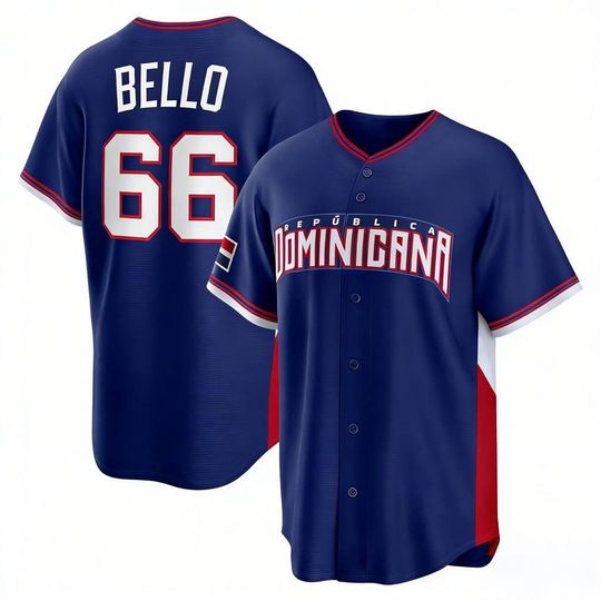 Discover Brayan Bello Dominican Republic Jersey,Royal 2026 World Baseball Classic,Limited Stitched Shirt Man/Youth size,Custom Jersey