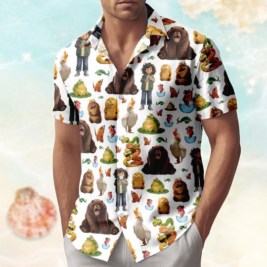 Discover Disney Pixar Hoppers Hawaiian Shirt, Hoppers Tom Lizard Mabel Ellen Bear Button Shirt, Men Shorts, Disneyland Vacation 2026 Shirt