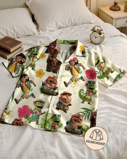 Discover Hoppers Hawaiian Shirt Custom Tom Lizard Mabel Beaver King George Tropical Aloha