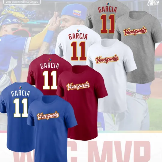 Discover Maikel Garcia #11 MVP Venezuela 2026 World Baseball Classic Name & Number