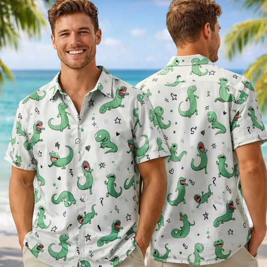 Discover Tom Lizard Hoppers Cartoon Hawaiian Shirt, Tropical Movie Character Aloha Shirt, Kids Youth Disneyland Trip Outfit Disney Summer 2026