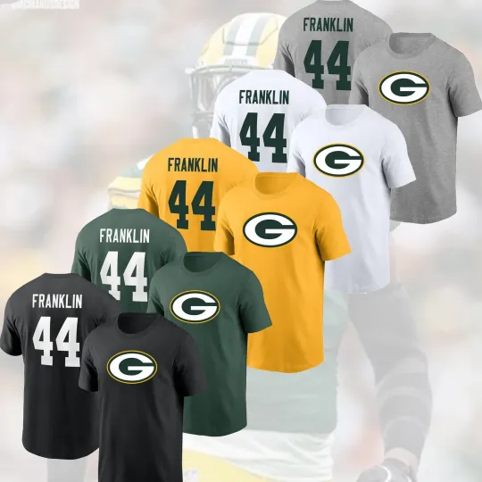 Discover Zaire Franklin Green Bay Packers 2026 Player Name & Number Double Sided T-Shirt