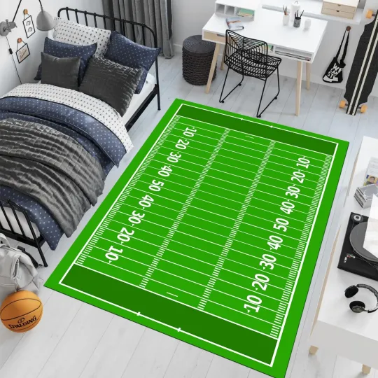 Discover American Football Field Rug Sport Decor Area Carpet