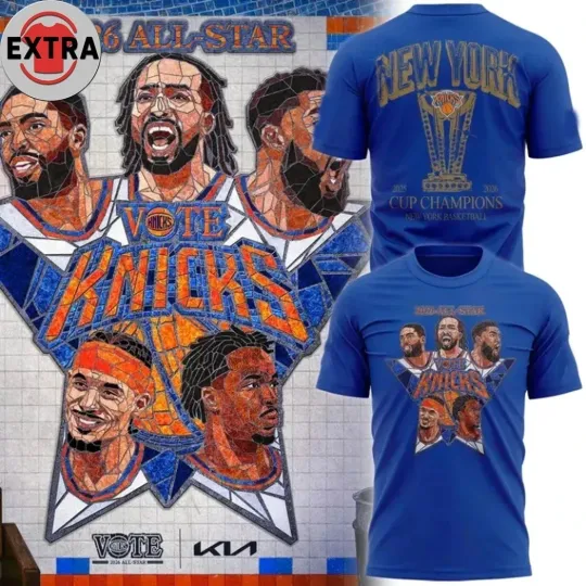 Discover Knicks The ALL-STAR 2025-2026 Cup Champions New York Basketball Shirt