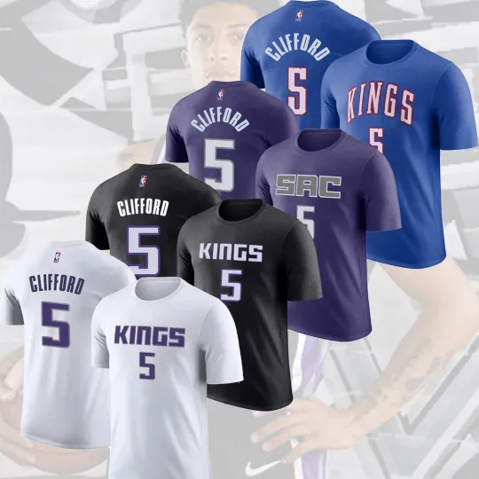 Discover NEW - Nique Clifford #5 Sacramento Team Kings 2026 Player Name & Number Fan Look