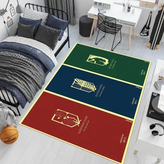 Discover Anime Titan Area Rug Modern Game Room Carpet Decor